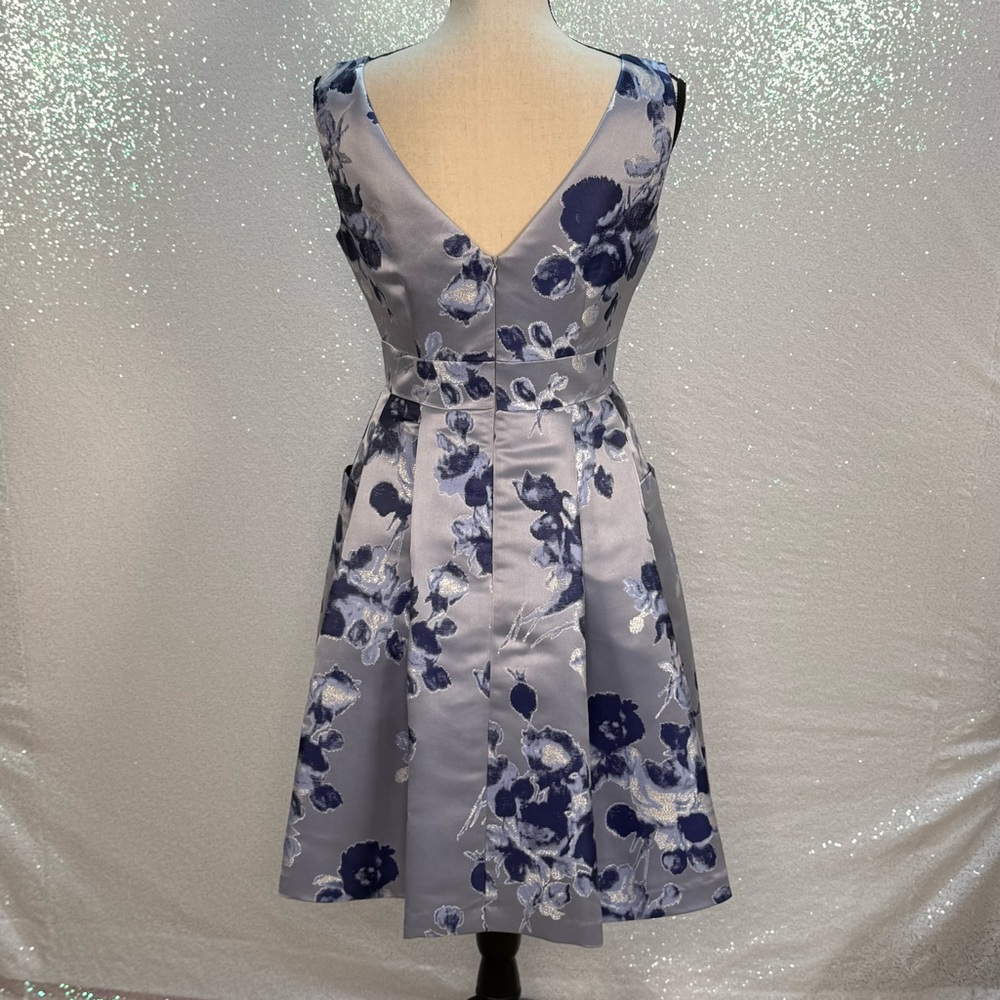 Eliza J Blue Floral Midi Dress - Picture 3 of 16